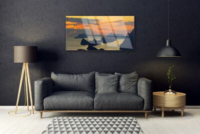 Plexiglas schilderij Sea rock mountain landscape