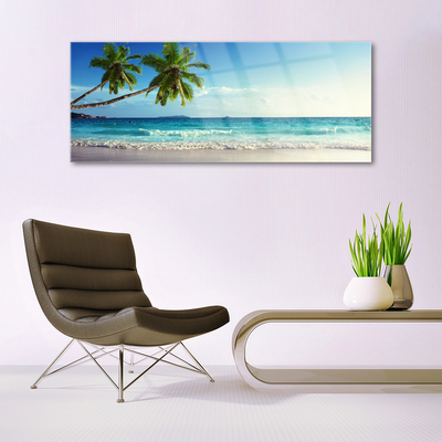 Plexiglas schilderij Seaside palm beach landschap