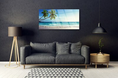 Plexiglas schilderij Seaside palm beach landschap