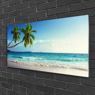 Plexiglas schilderij Seaside palm beach landschap