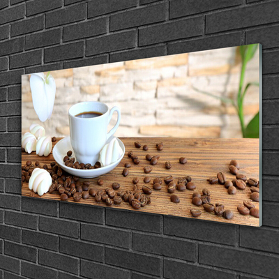 Plexiglas schilderij Mok koffiebonen kitchen