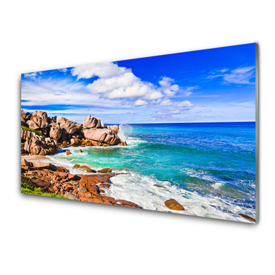Plexiglas schilderij Rocks sea landscape beach