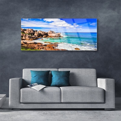 Plexiglas schilderij Rocks sea landscape beach