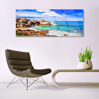 Plexiglas schilderij Rocks sea landscape beach