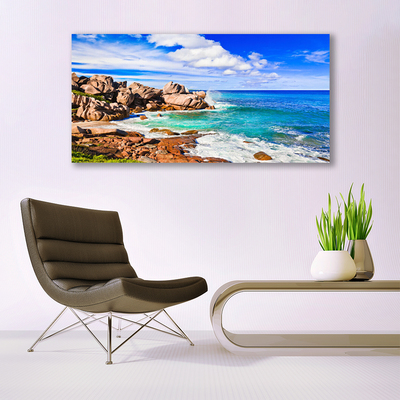 Plexiglas schilderij Rocks sea landscape beach