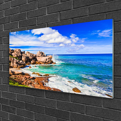 Plexiglas schilderij Rocks sea landscape beach