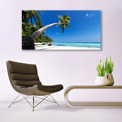 Plexiglas schilderij Palm beach overzees landschap