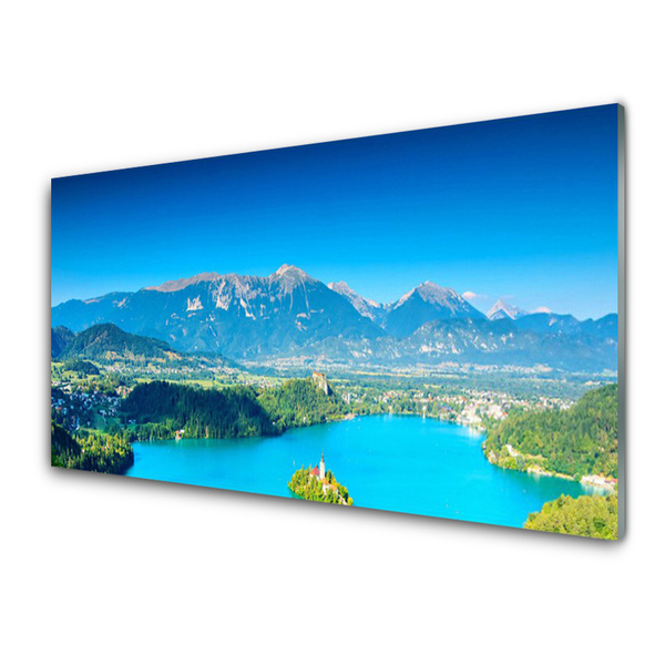 Plexiglas schilderij Mountain lake landscape