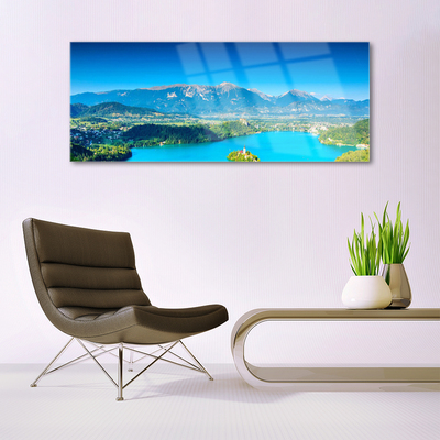 Plexiglas schilderij Mountain lake landscape