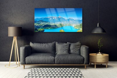 Plexiglas schilderij Mountain lake landscape