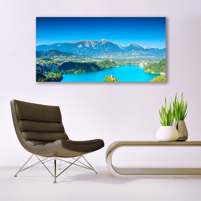 Plexiglas schilderij Mountain lake landscape