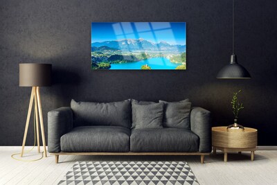 Plexiglas schilderij Mountain lake landscape