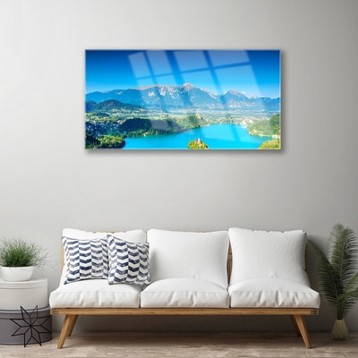 Plexiglas schilderij Mountain lake landscape