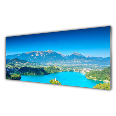 Plexiglas schilderij Mountain lake landscape