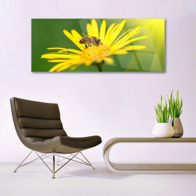 Plexiglas schilderij Bee flower nature