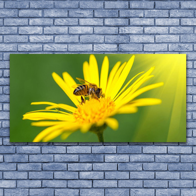 Plexiglas schilderij Bee flower nature