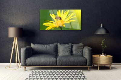 Plexiglas schilderij Bee flower nature