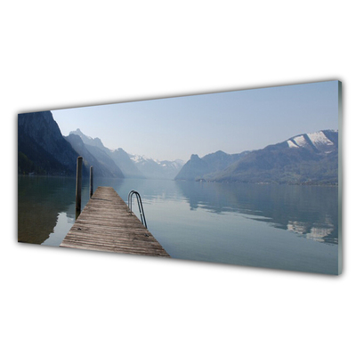 Plexiglas schilderij Pier bergenlandschap lake