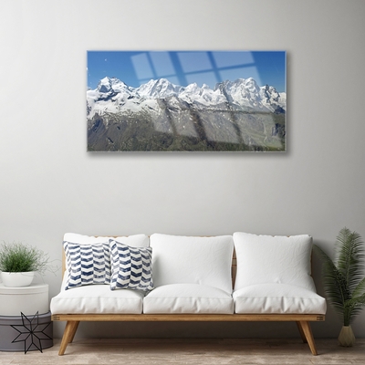 Plexiglas schilderij Snow mountain landschap