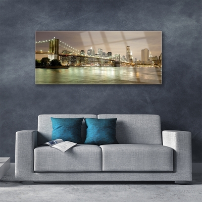 Plexiglas schilderij Bridge city architectuur