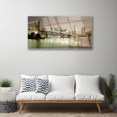 Plexiglas schilderij Bridge city architectuur