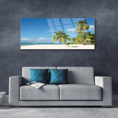 Plexiglas schilderij Palm beach overzees landschap