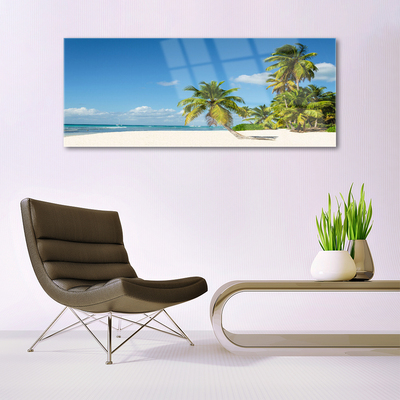 Plexiglas schilderij Palm beach overzees landschap