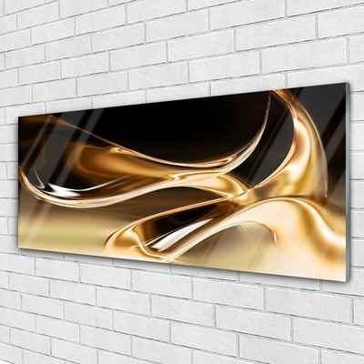 Plexiglas schilderij Gouden abstracte kunst kunst