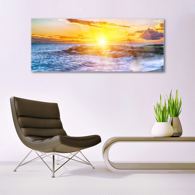 Plexiglas schilderij Sunset sea coast