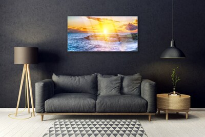 Plexiglas schilderij Sunset sea coast