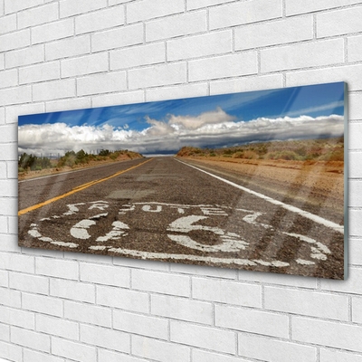 Plexiglas schilderij Way of the desert highway