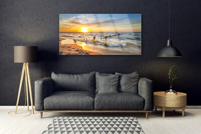 Plexiglas schilderij Sea sunset beach