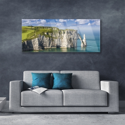 Plexiglas schilderij Rocks cliff sea coast