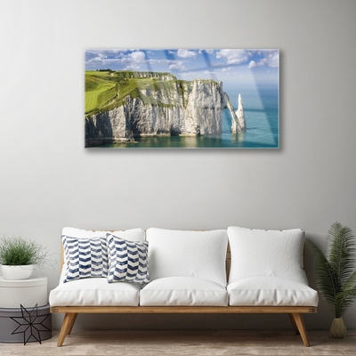 Plexiglas schilderij Rocks cliff sea coast