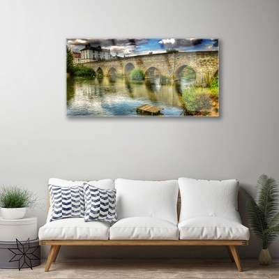 Plexiglas schilderij Architecture river bridge
