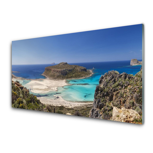 Plexiglas schilderij Mountain island sea beach