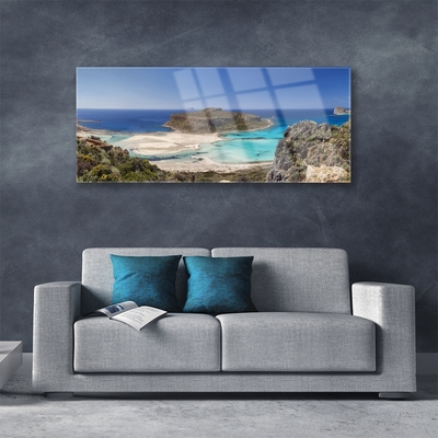 Plexiglas schilderij Mountain island sea beach