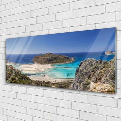 Plexiglas schilderij Mountain island sea beach