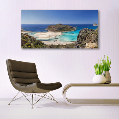 Plexiglas schilderij Mountain island sea beach