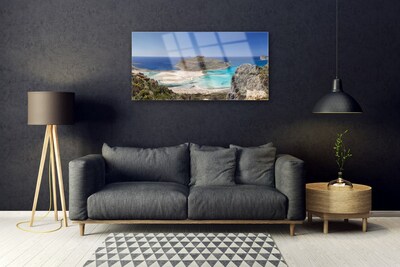 Plexiglas schilderij Mountain island sea beach