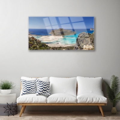 Plexiglas schilderij Mountain island sea beach