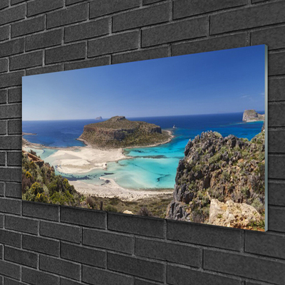 Plexiglas schilderij Mountain island sea beach