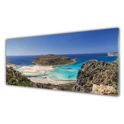 Plexiglas schilderij Mountain island sea beach