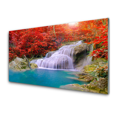 Plexiglas schilderij Autumn boswaterval