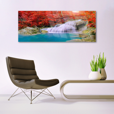 Plexiglas schilderij Autumn boswaterval