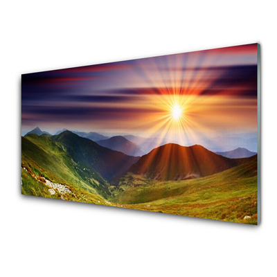 Print op plexiglas Sunset mountain landscape