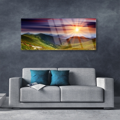 Print op plexiglas Sunset mountain landscape