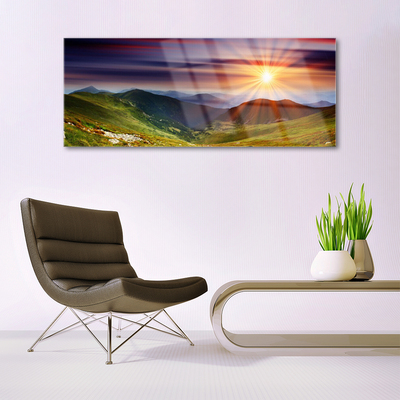 Print op plexiglas Sunset mountain landscape