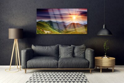 Print op plexiglas Sunset mountain landscape