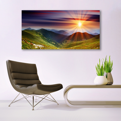 Print op plexiglas Sunset mountain landscape